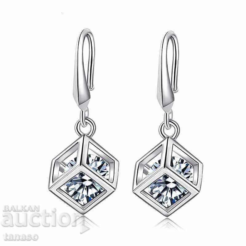 Topaz earrings, cubes Topaz earrings, cubes