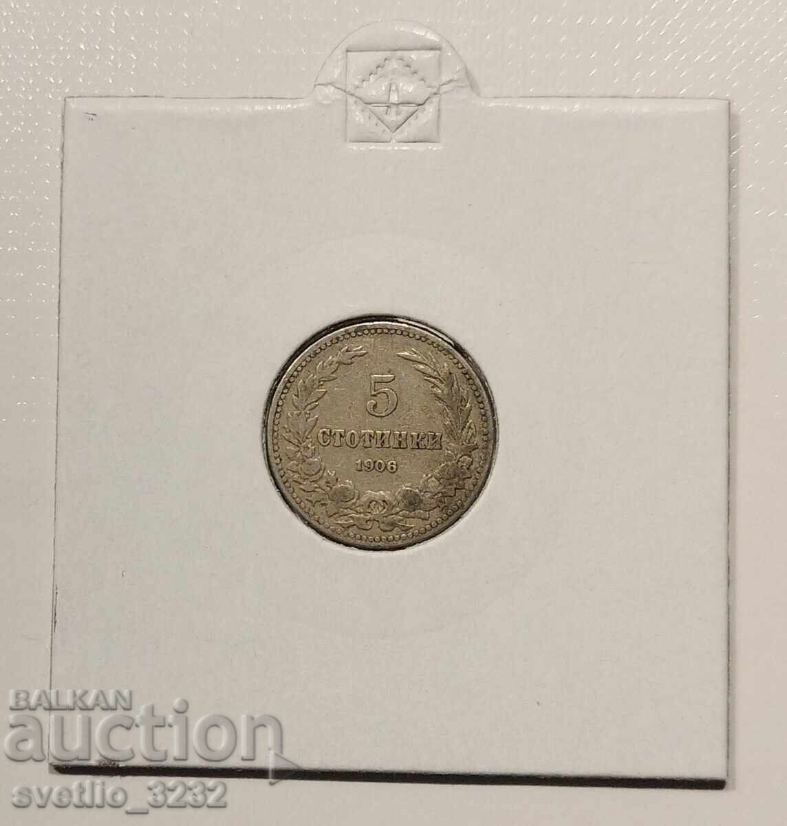 5 cenți 1906