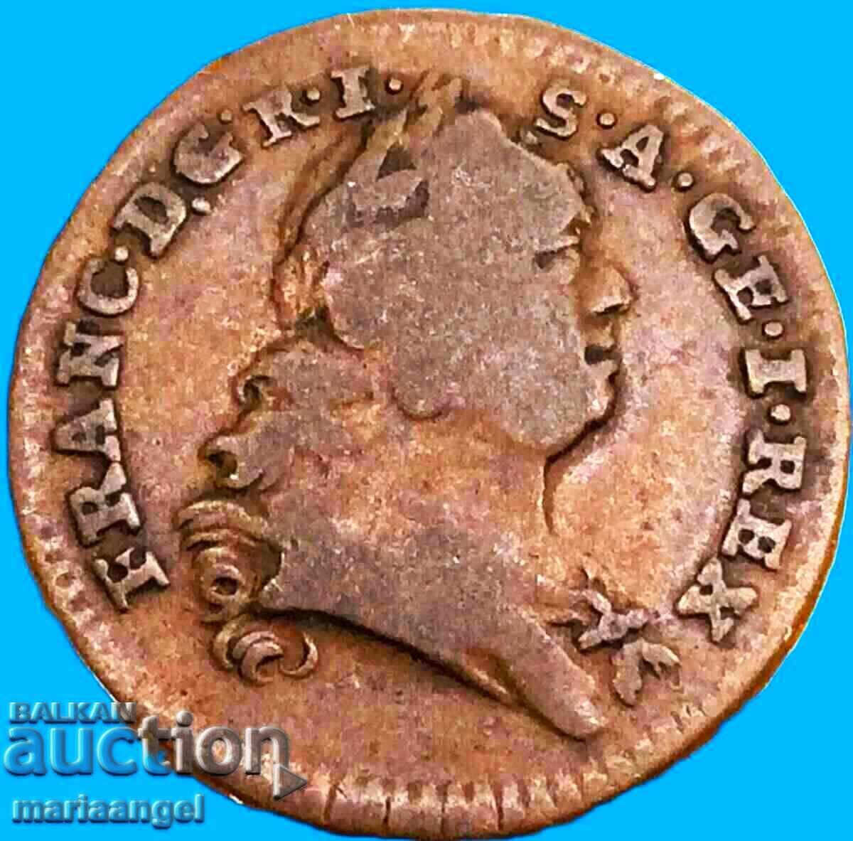 1 pfennig 1759 Austria imp. Franz Stefan 2,50g - rar - 6