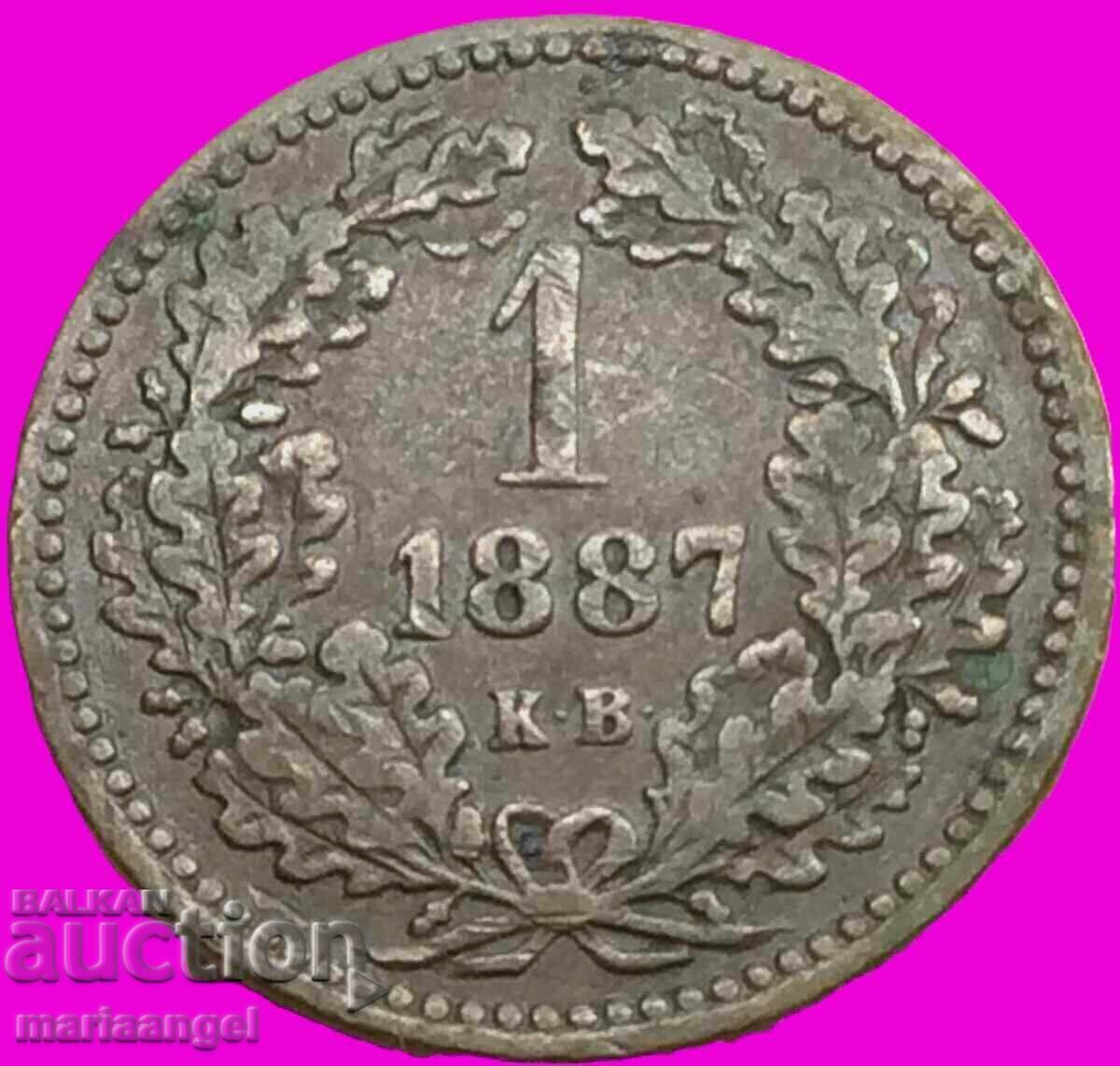 1 kreĭtser 1887 Austria Ungaria - destul de rar - 5