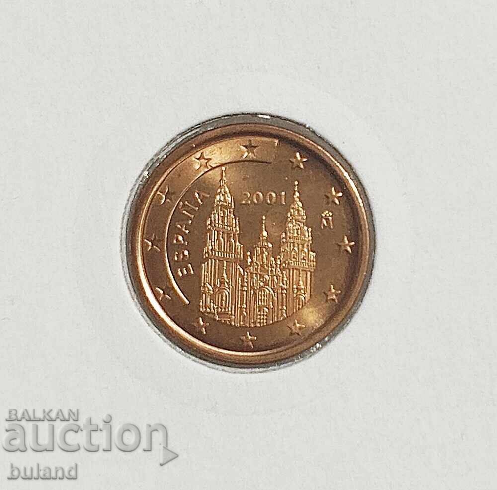 Spain UNC Euro Coin 5 Cents 2001 Euro Cent Spain