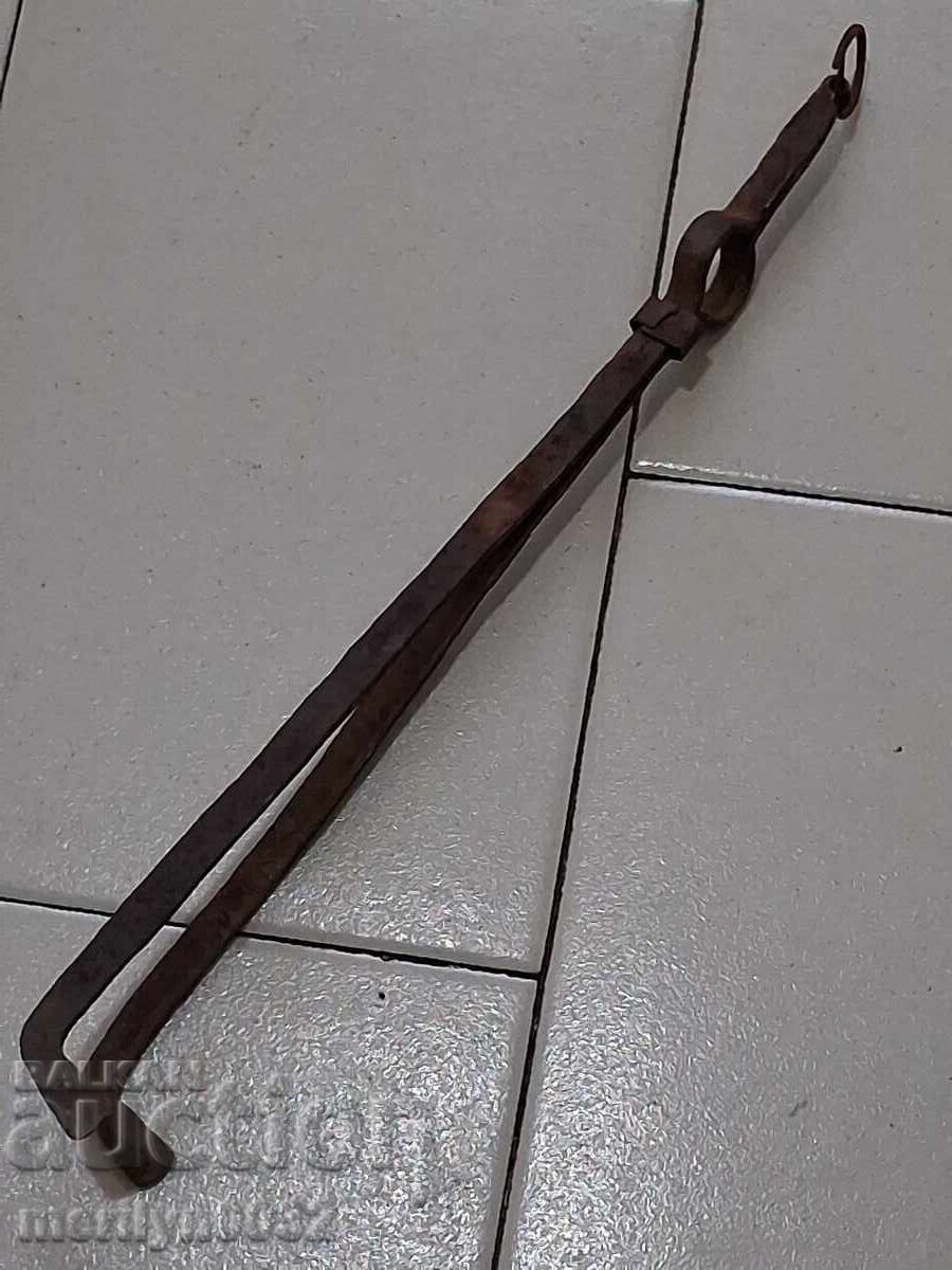 Παλιό ντιλάφι, λαβίδα, σφυρήλατο σίδερο για φούρνο - 6