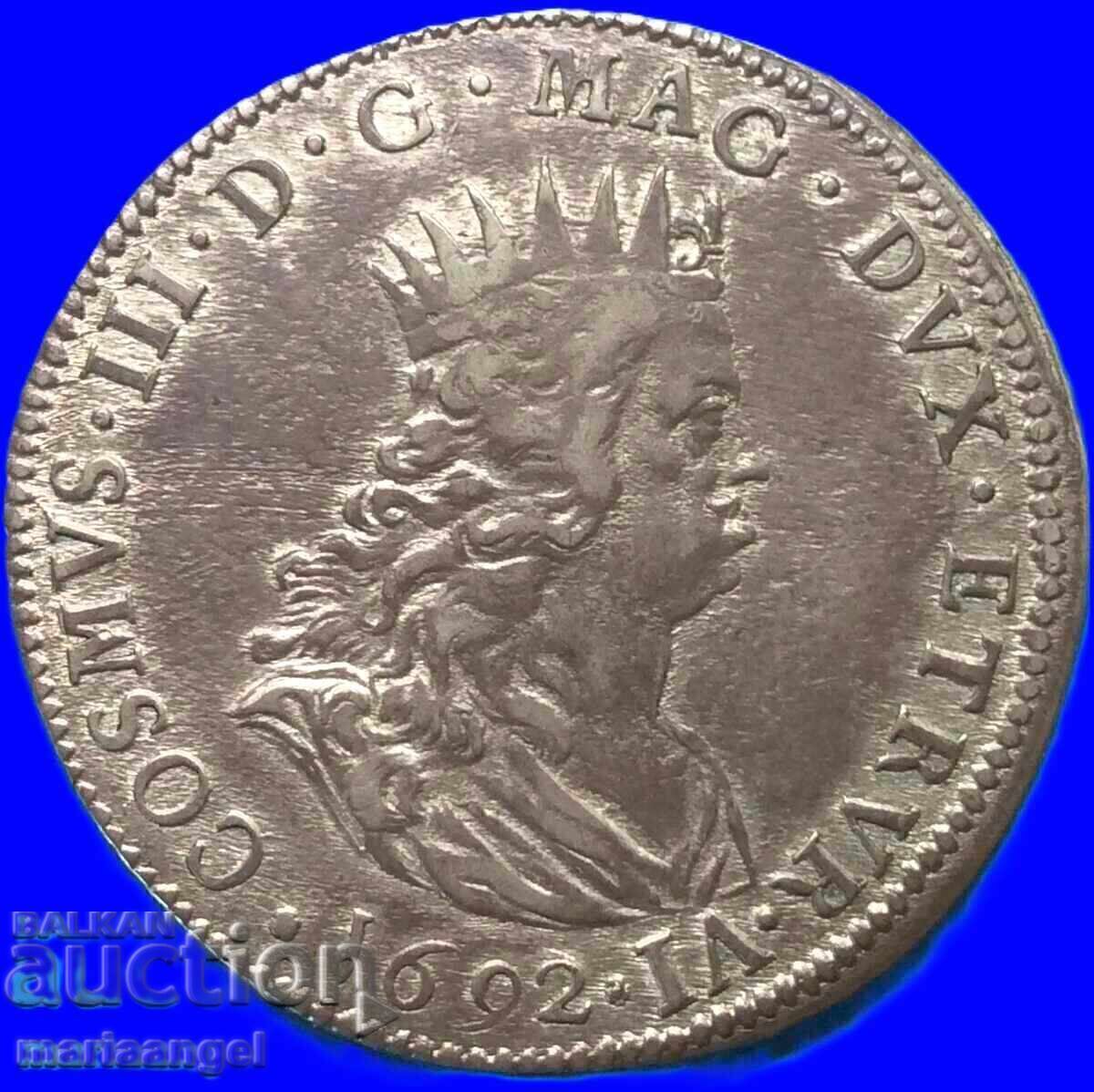 1 Талер 1692 III ди Медичи  Ливорно Италия 27г сребро
