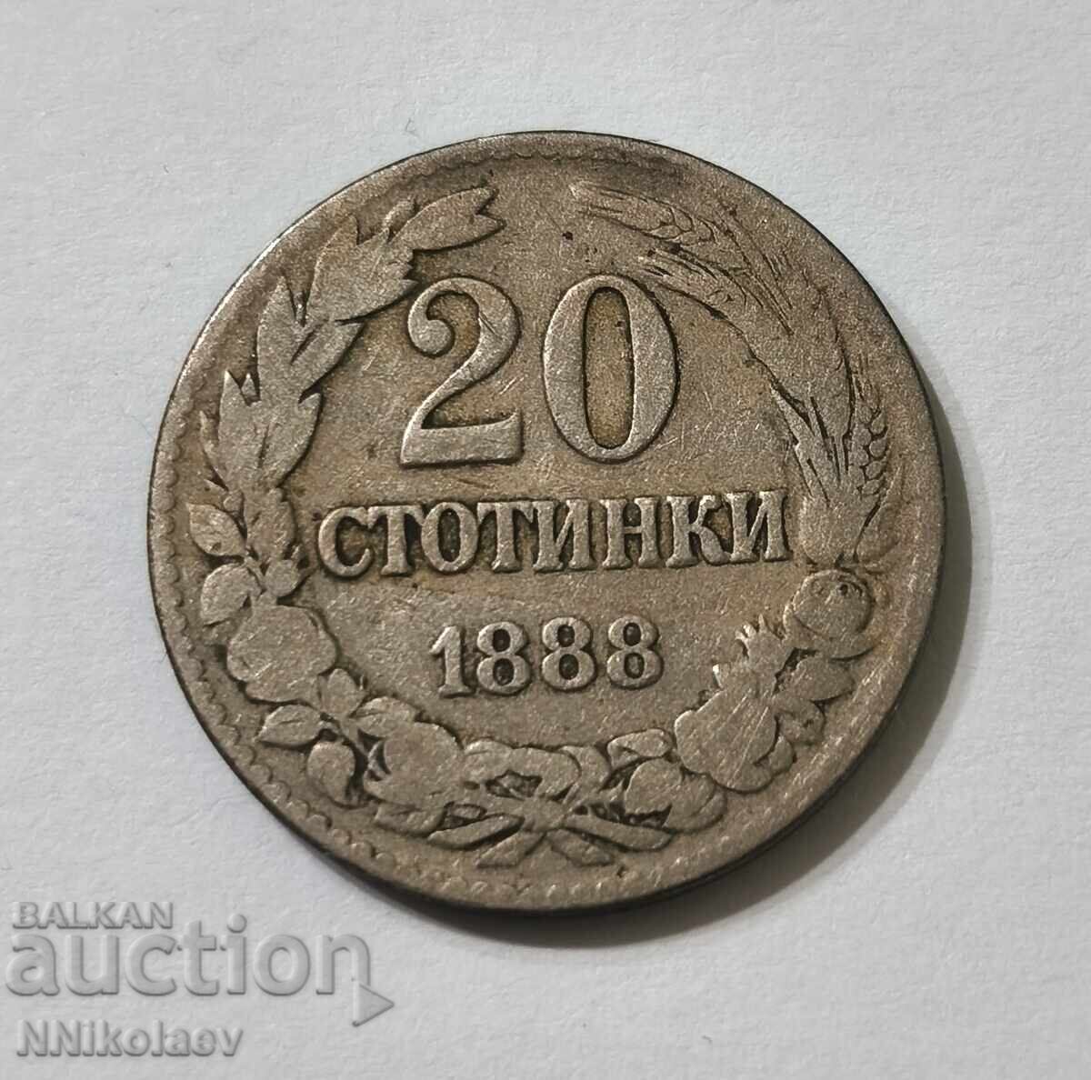 Licitație Bulgaria 20 de cenți 1888