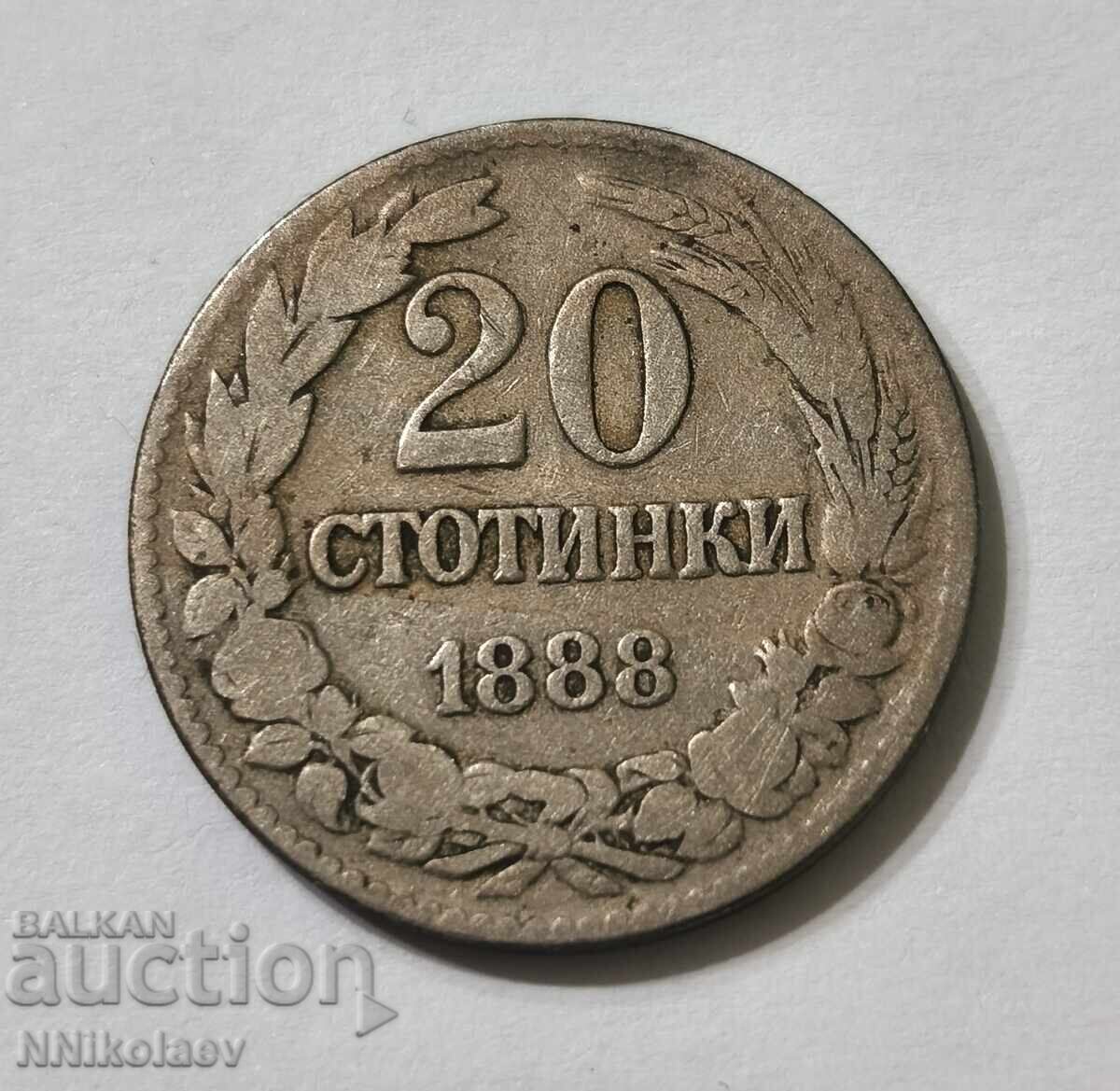 Livrarea Bulgaria 20 de cenți 1888