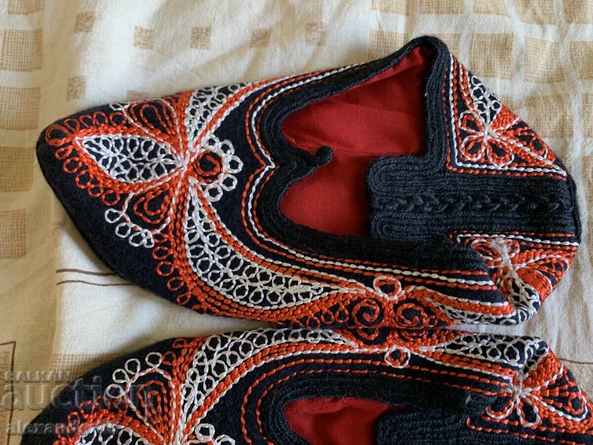 Licitație Șosete tradiționale vechi broderie găitan costum popular
