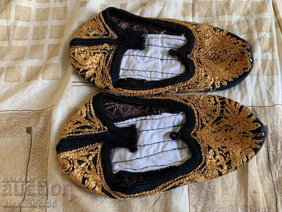 Șosete tradiționale vechi broderie găitan costum popular
