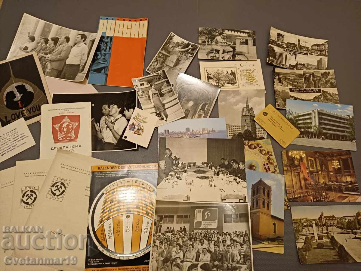 Brochures, postcards, photos, tickets