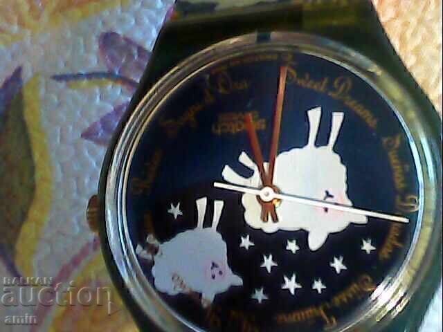Frumos ceas Swatch, secunde, baterie nouă, funcționează perfect - 5