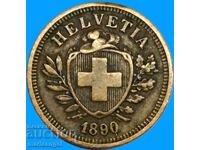 1 rapenne 1890 Switzerland B - Canton Bern bronze - rare