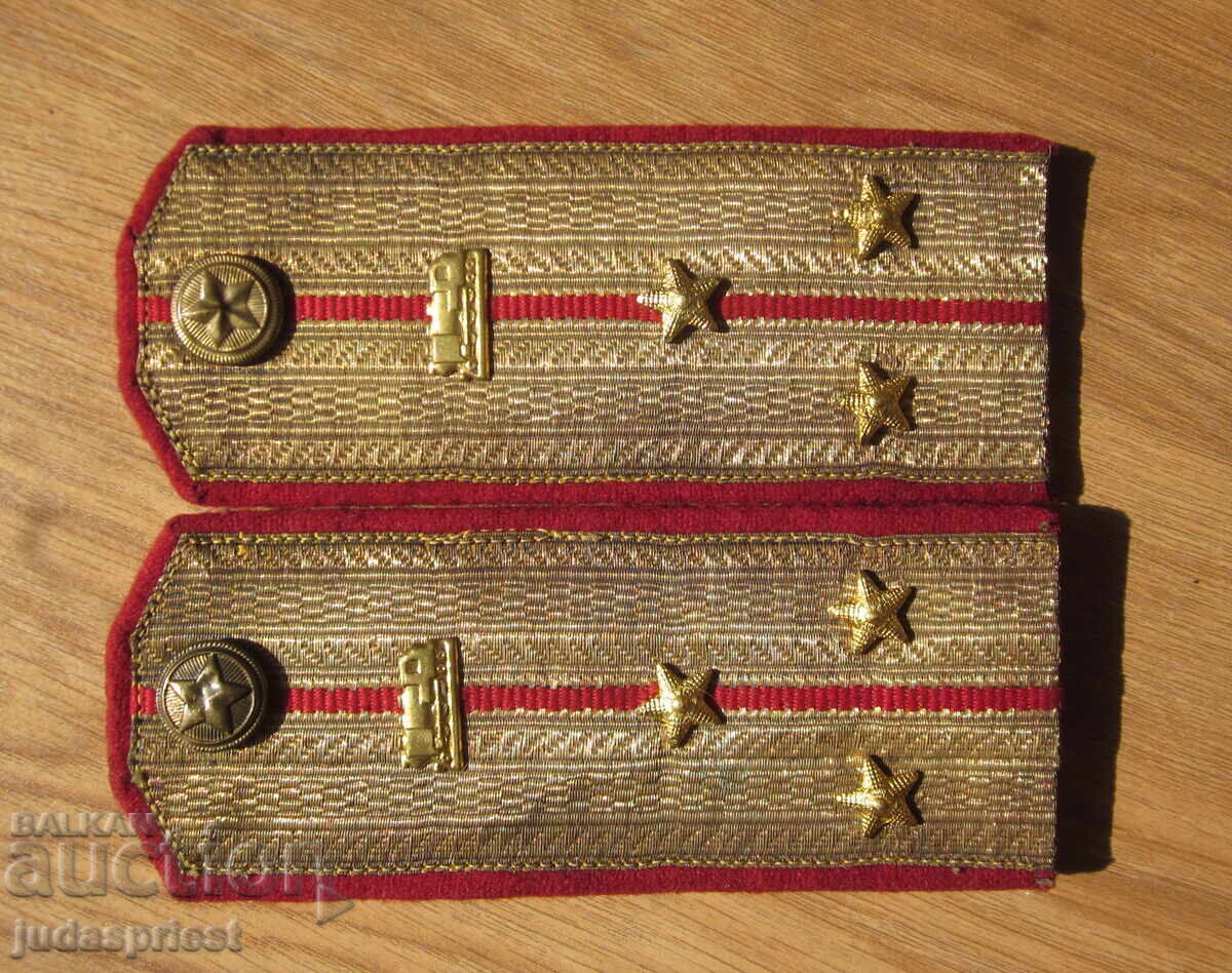 Bulgarian military bullion shoulder boards Colonel BNA early socialist period with price € 20.00 | 39.12 BGN