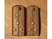 Bulgarian military bullion shoulder boards Colonel BNA early socialist period