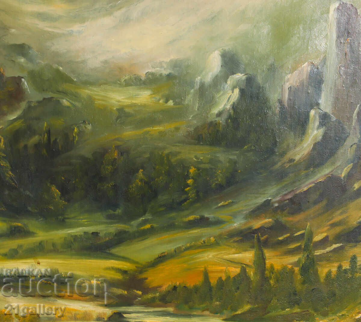 Ĭordan Voshtinarov (1954 - ) ulei pe pânză peisaj - 5