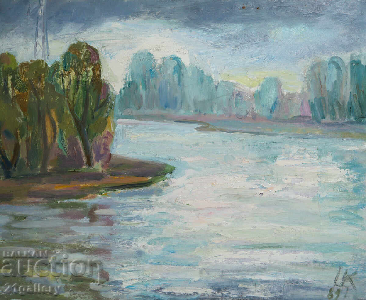 Auction  Tsvetana Kosturkova (1914 - 2011) Oil Painting Landscape