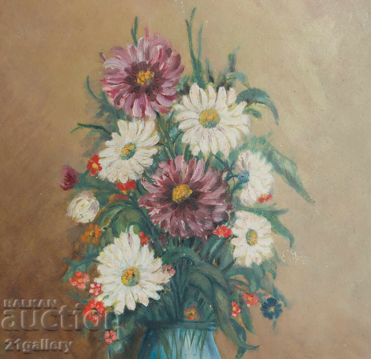 Tablou ulei, natură statică cu flori - 5