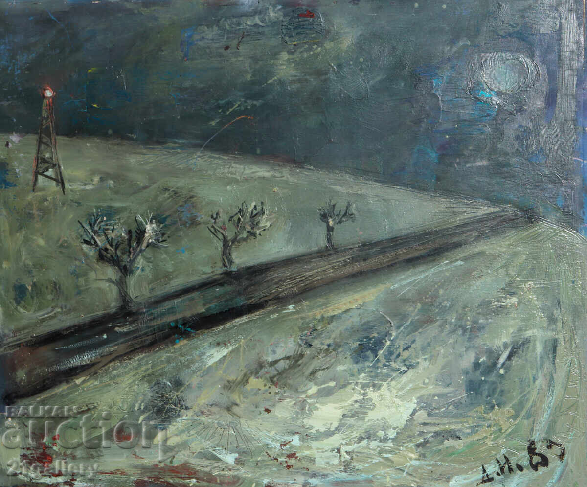 Δημοπρασία Ντιμίταρ Ιλίεφ (1959 - 1992) ελαιογραφία τοπίο 1983
