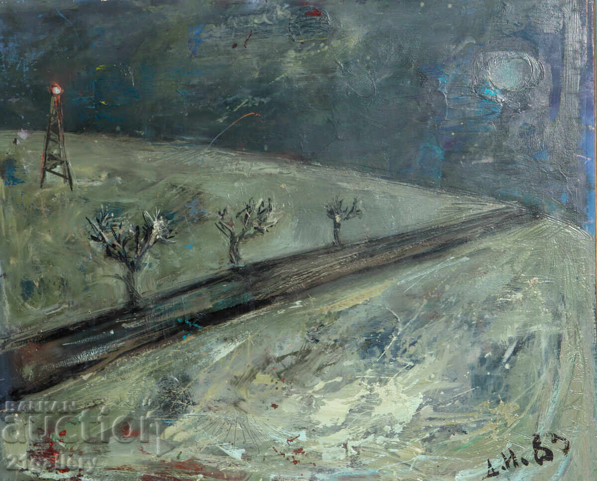 Ντιμίταρ Ιλίεφ (1959 - 1992) ελαιογραφία τοπίο 1983