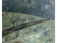 Dimitar Iliev (1959 - 1992) oil painting landscape 1983