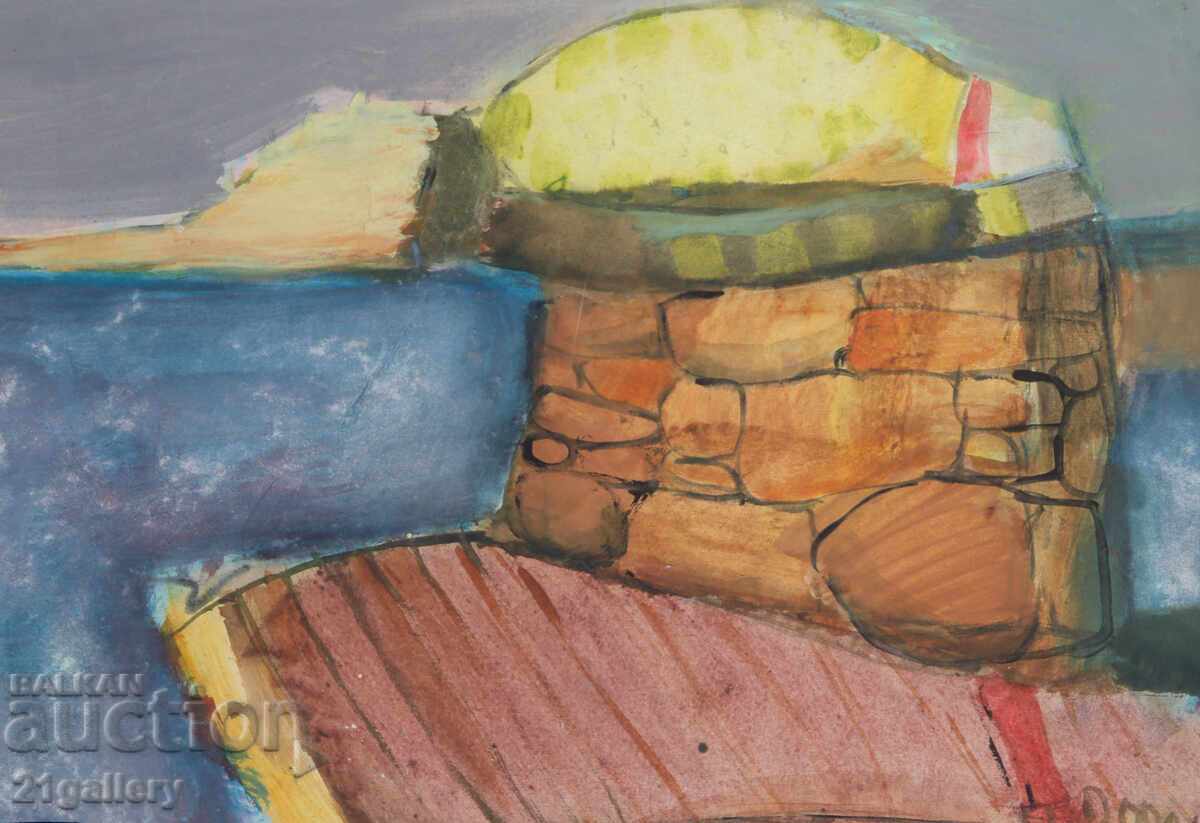 Rosen Markovski ( 1964 - ) Landscape watercolor
