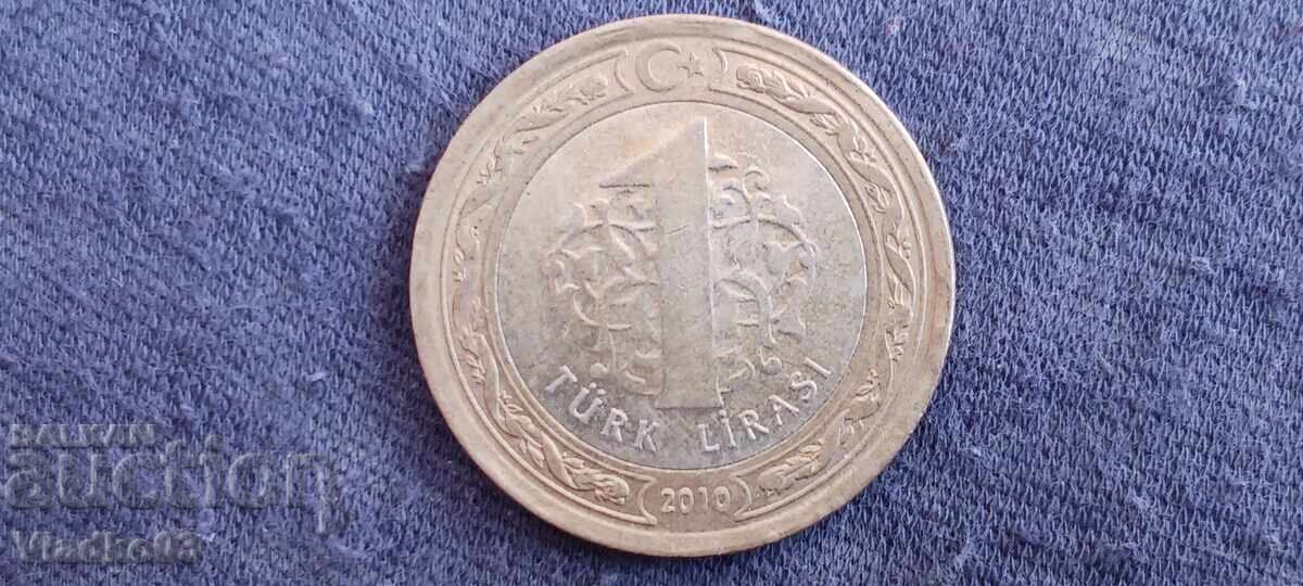 Turcia 1 liră 2010