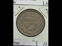 1 песо 1933 Чили