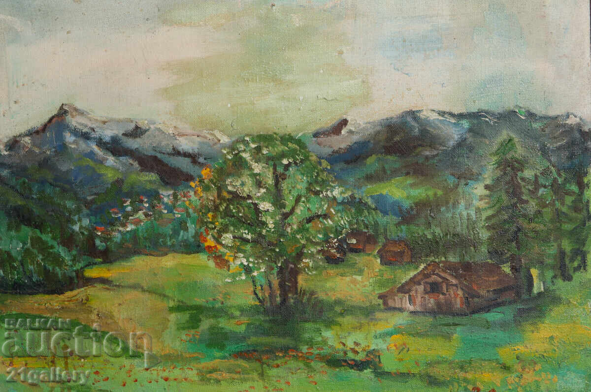 Oil painting landscape 1987 with price € 180.00 | 352.05 BGN Oil painting landscape 1987 with price € 180.00 | 352.05 BGN