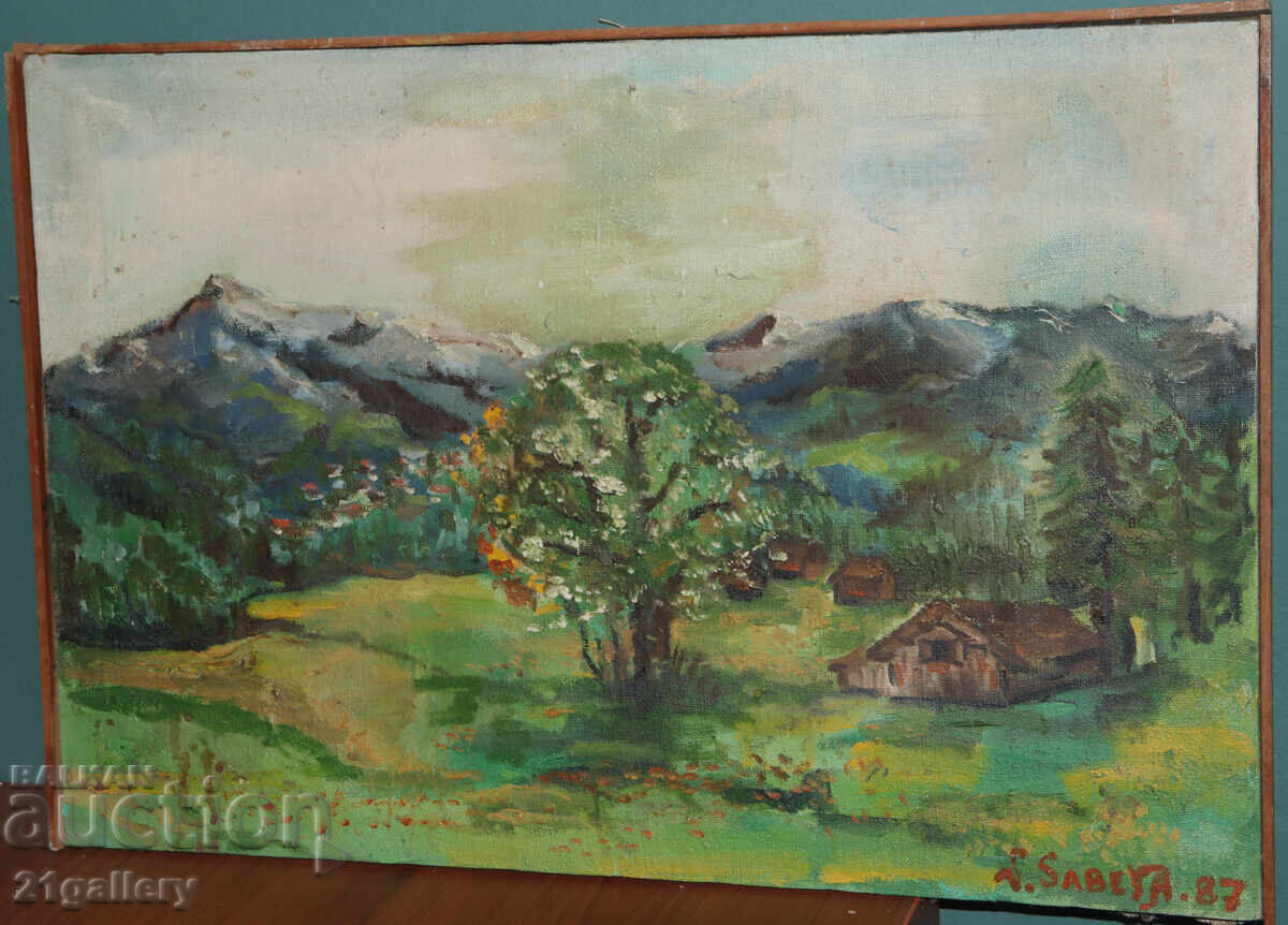 Auction Oil painting landscape 1987 Auction Oil painting landscape 1987