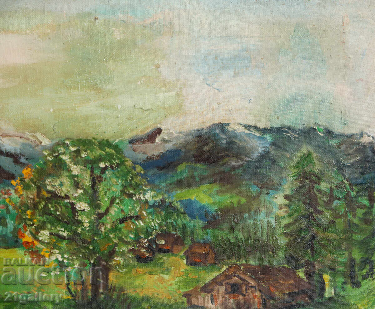 Delivery of Oil painting landscape 1987 Delivery of Oil painting landscape 1987