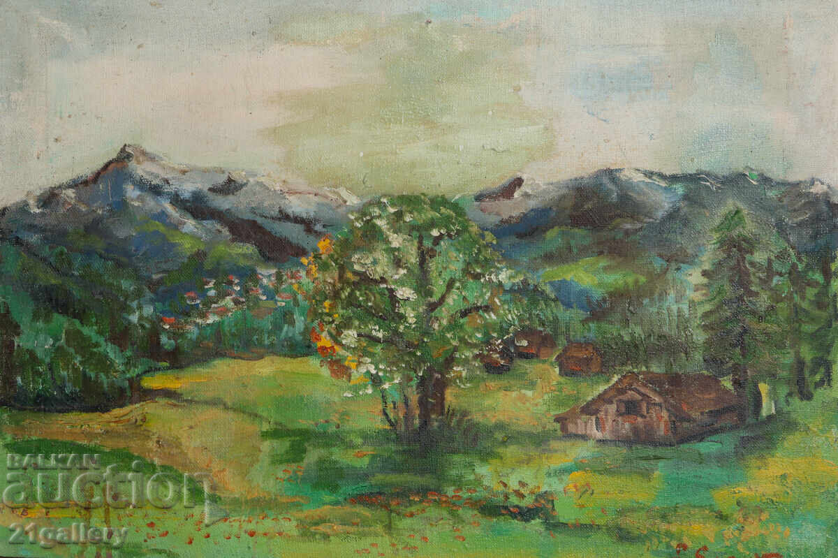 Oil painting landscape 1987 Oil painting landscape 1987