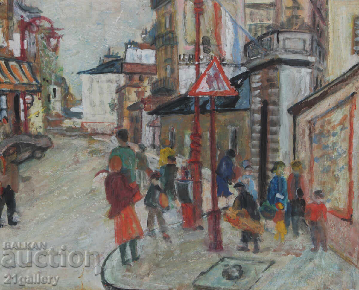 Georgi Bakardzhiev ( 1899 - 1972 ) landscape from Paris - 6