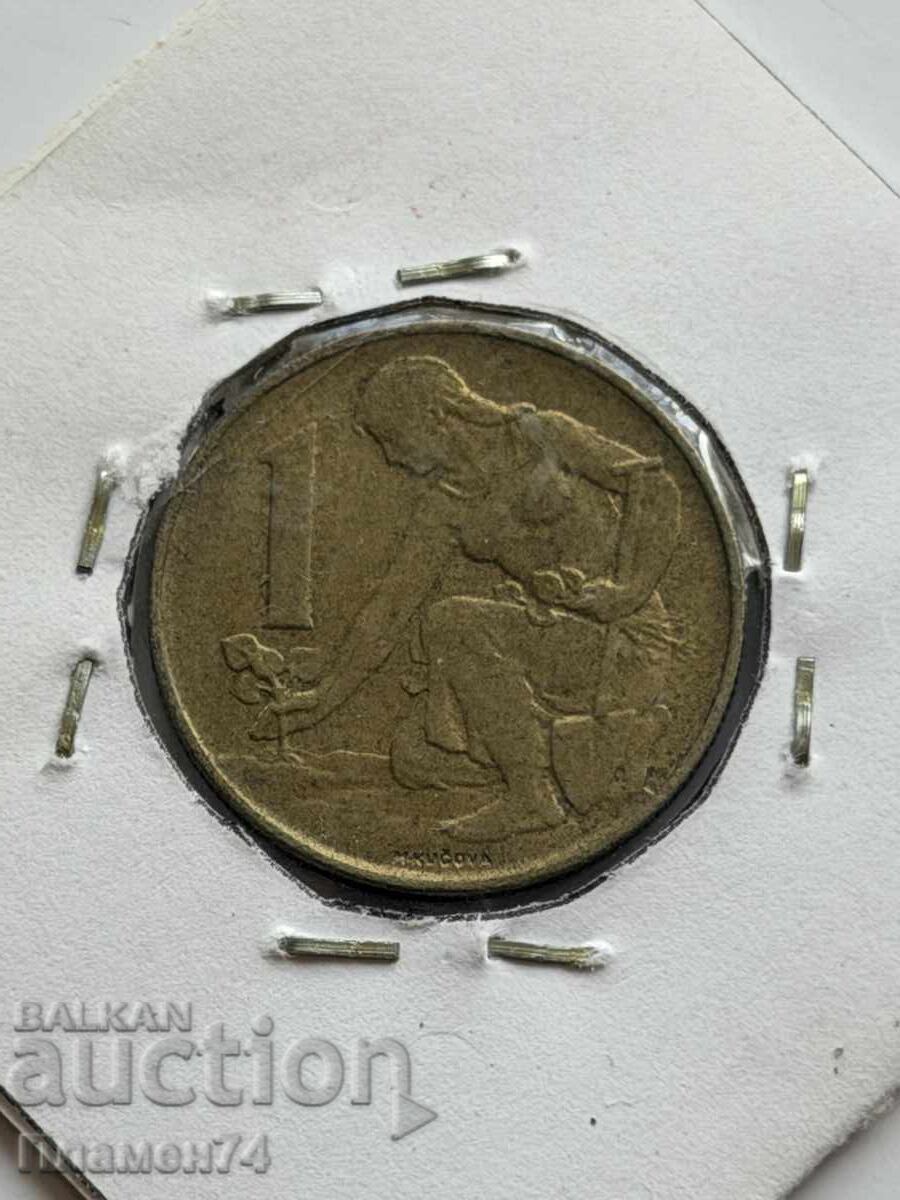 1 κορόνα 1991 Τσεχοσλοβακία