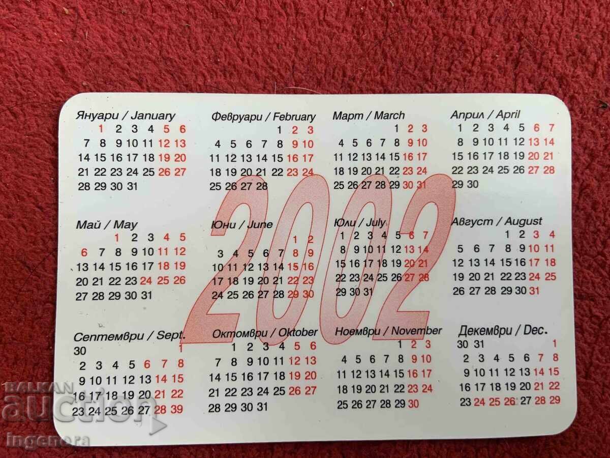 CALENDAR DE BUZUNAR 2002 cu preț € 1.00 | 1.96 BGN