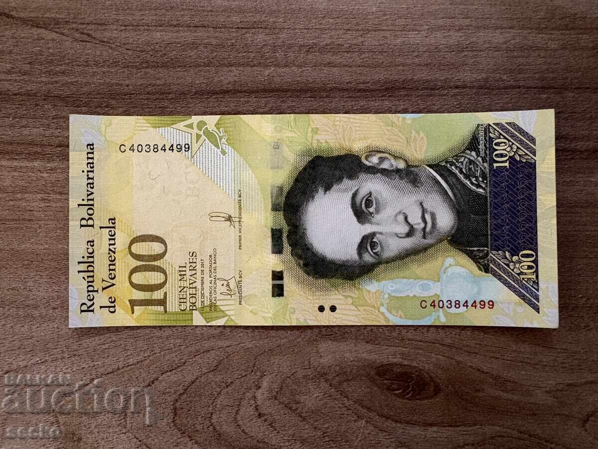Venezuela - 100 000 bolivari (2017), UNC