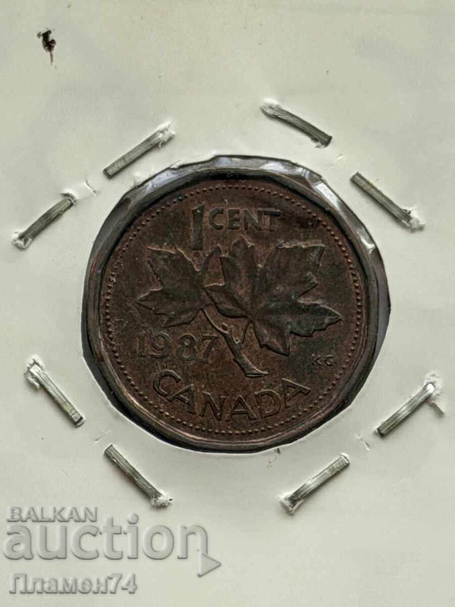 1 σεντ 1987 Καναδάς με τιμή € 1.00 | 1.96 BGN