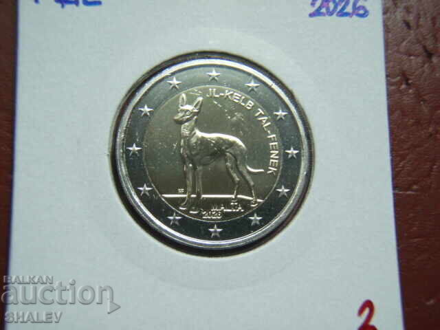Licitație 2 euro 2026 Malta „Câinele Faraon”/Malta/ (2) - Unc (2 euro)