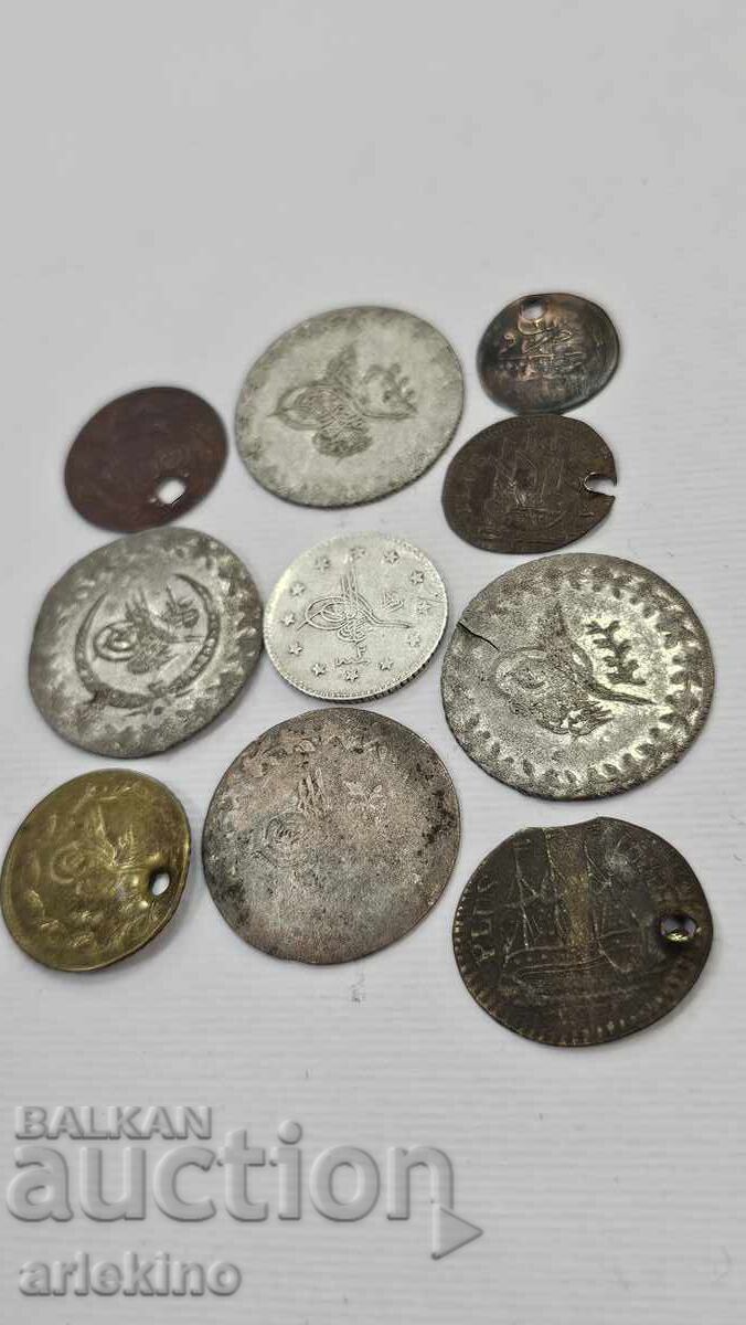 Lot of 10 pieces Old Turkish, European Coins, Coin - 5 Lot of 10 pieces Old Turkish, European Coins, Coin - 5