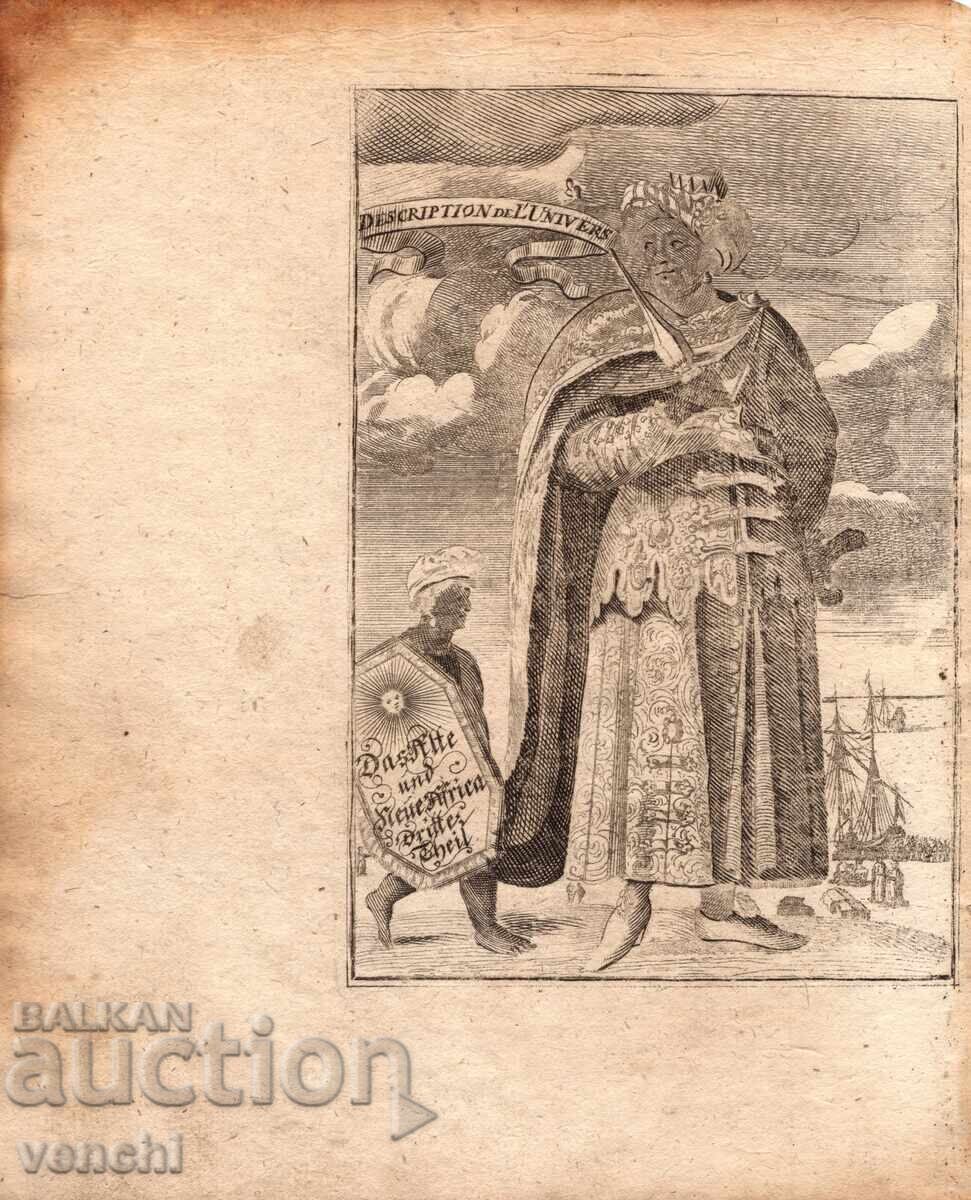 1685 - ΧΑΡΑΚΤΙΚΟ MALLET - ΠΡΩΤΟΣΕΛΙΔΟ ΑΦΡΙΚΗ - πρωτότυπο 1685 - ΧΑΡΑΚΤΙΚΟ MALLET - ΠΡΩΤΟΣΕΛΙΔΟ ΑΦΡΙΚΗ - πρωτότυπο