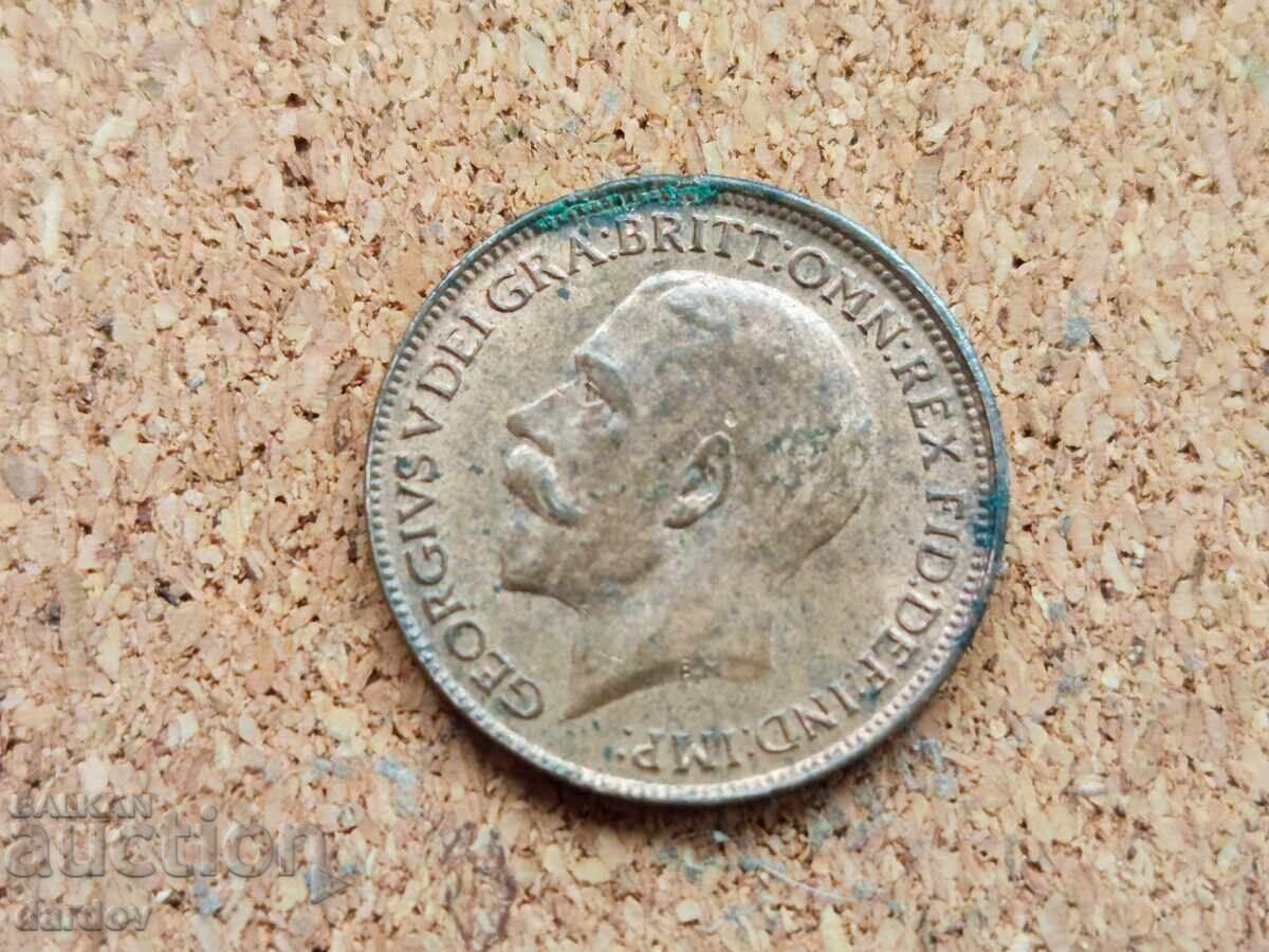 Marea Britanie 1 farthing, 1918 cu preț € 0.90 | 1.76 BGN