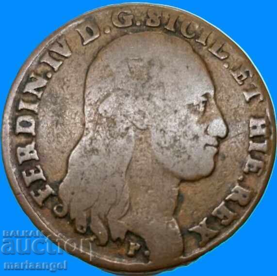 Auction  Naples and Sicily 8 tornesi 1797 Italy 15.14g 30mm bronze