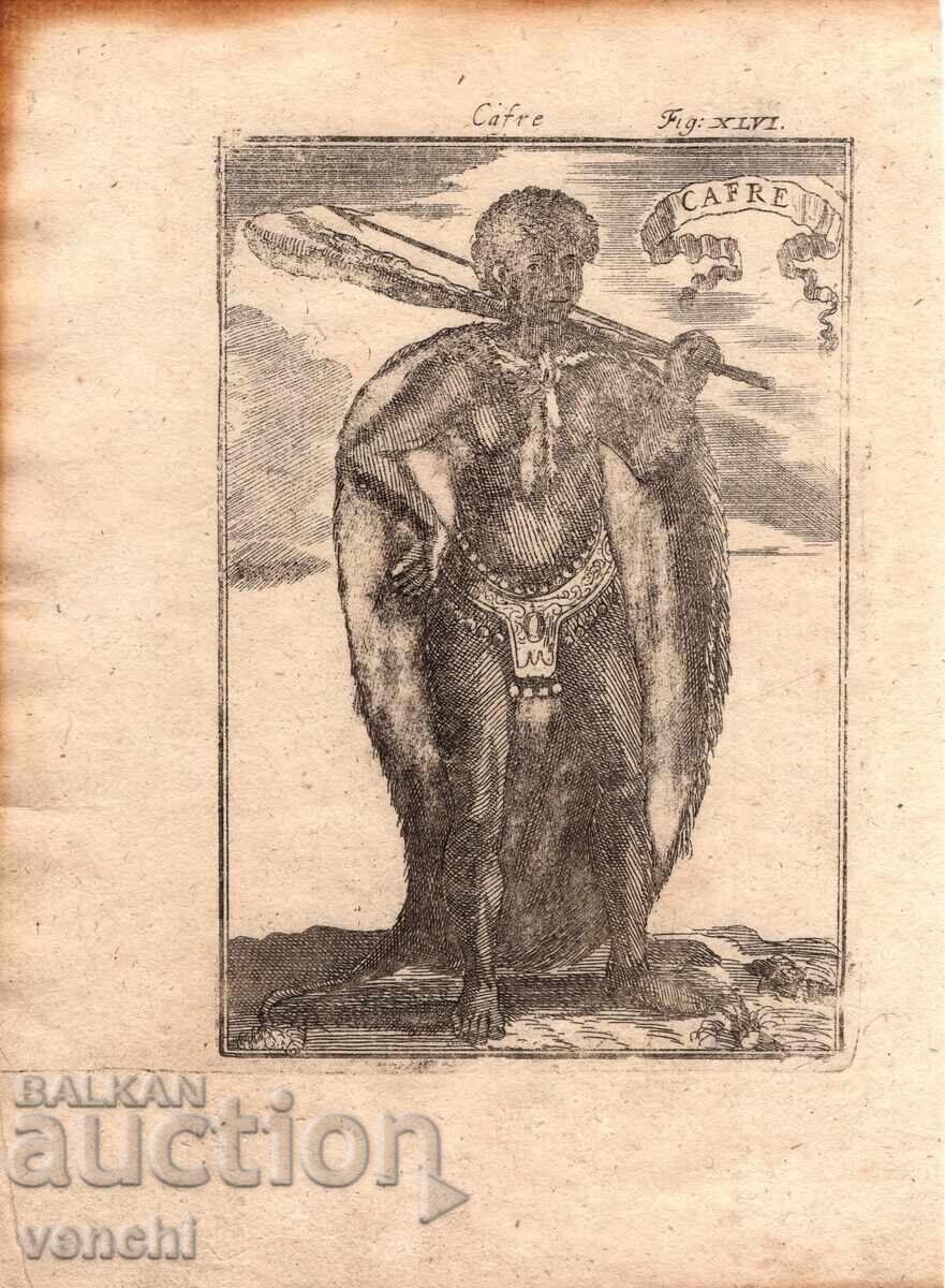 1685 - ΧΑΡΑΚΤΙΚΟ MALLET - ΚΑΦΡΟΣ - ΝΟΤΙΑ ΑΦΡΙΚΗ - πρωτότυπο 1685 - ΧΑΡΑΚΤΙΚΟ MALLET - ΚΑΦΡΟΣ - ΝΟΤΙΑ ΑΦΡΙΚΗ - πρωτότυπο