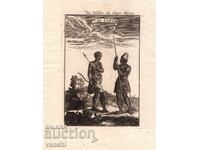 1685 - ΧΑΡΑΚΤΙΚΟ MALLET - ΑΝΘΡΩΠΟΙ ΤΟΥ ΚΟΝΓΚΟ - πρωτότυπο