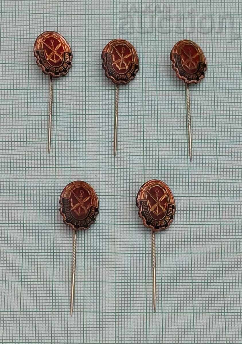 GDR GERMANY GST BADGES LOT OF 5 PIECES