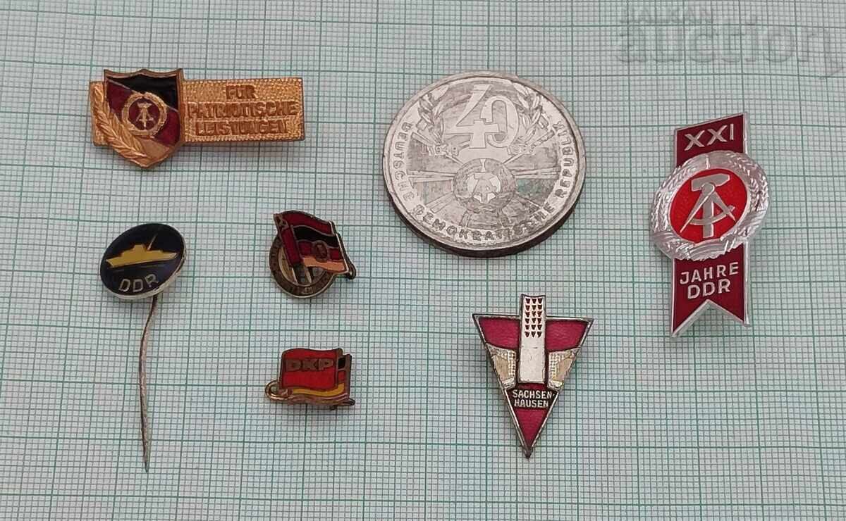 GDR GERMANY BADGES PLAQUE LOT 7 PIECES GDR GERMANY BADGES PLAQUE LOT 7 PIECES