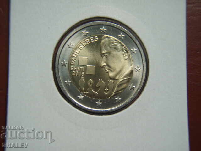 Доставка на 2 euro 2016 Estonia "Paul Keres" /Естония/ - Unc (2 евро)