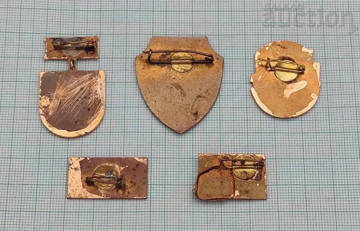 Auction BULGARIA BADGES ENAMEL LOT OF 5 PIECES Auction BULGARIA BADGES ENAMEL LOT OF 5 PIECES