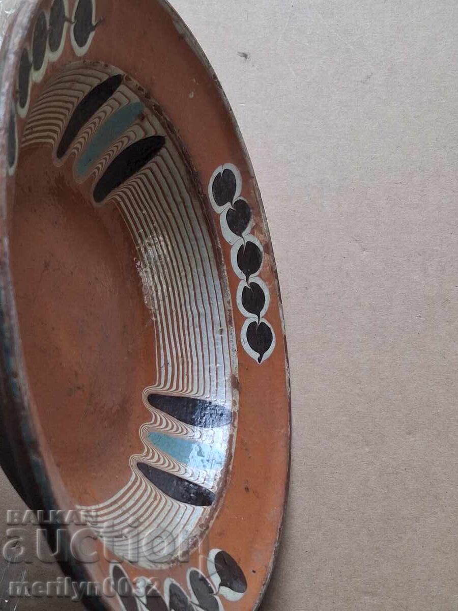 Oală veche de lut, ceramică, farfurie - 6