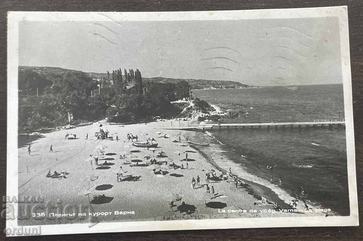 5897 Bulgaria vedere Varna Plaja 1958 5897 Bulgaria vedere Varna Plaja 1958