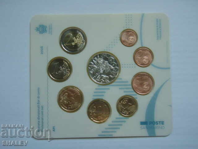 San Marino 2026 set - series of 9 San Marino coins - BU - 6