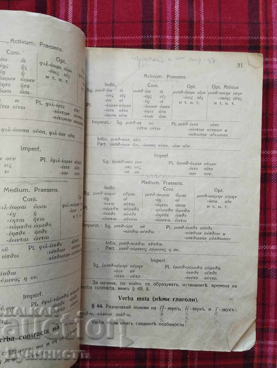 Licitație GRAMATICĂ GREACĂ - MANUAL PENTRU GIMNAZIILE CLASICE