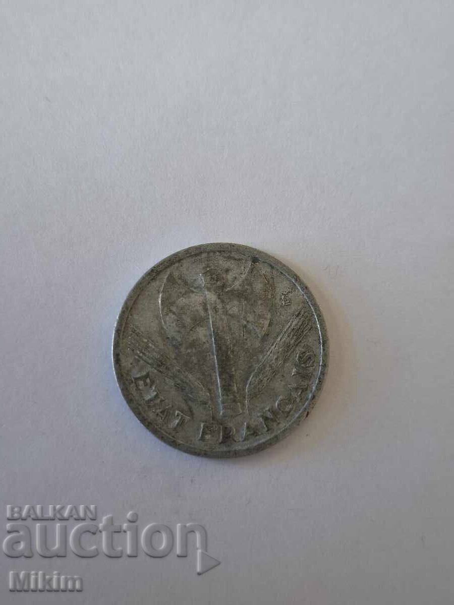 1 franc coin 1943 France with price € 0.11 | 0.22 BGN 1 franc coin 1943 France with price € 0.11 | 0.22 BGN